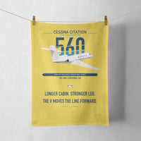Thumbnail for Cessna Citation 560 - Citation V design on yellow towel