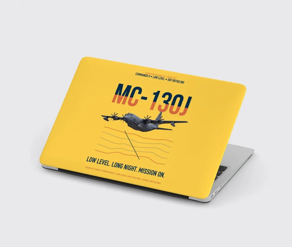 MC-130J COMMANDO II design on yellow MacBook case