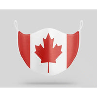Thumbnail for Canada Flag aviation face mask in breathable cotton blend.