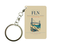 Thumbnail for Hercilio Luz International Airport (FLN) design on beige key chain