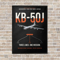 Thumbnail for KB-50J Superfortress vertical canvas print - framed - black background