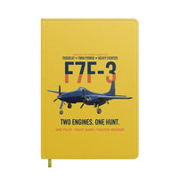 Thumbnail for F7F-3 Tigercat Two Engines One Hunt design on yellow notebook