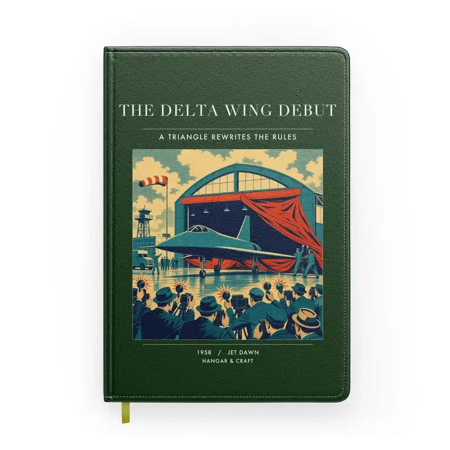 VINTAGE G4460 - The Delta Wing Debut - Designed Notebooks design on darkgreen
