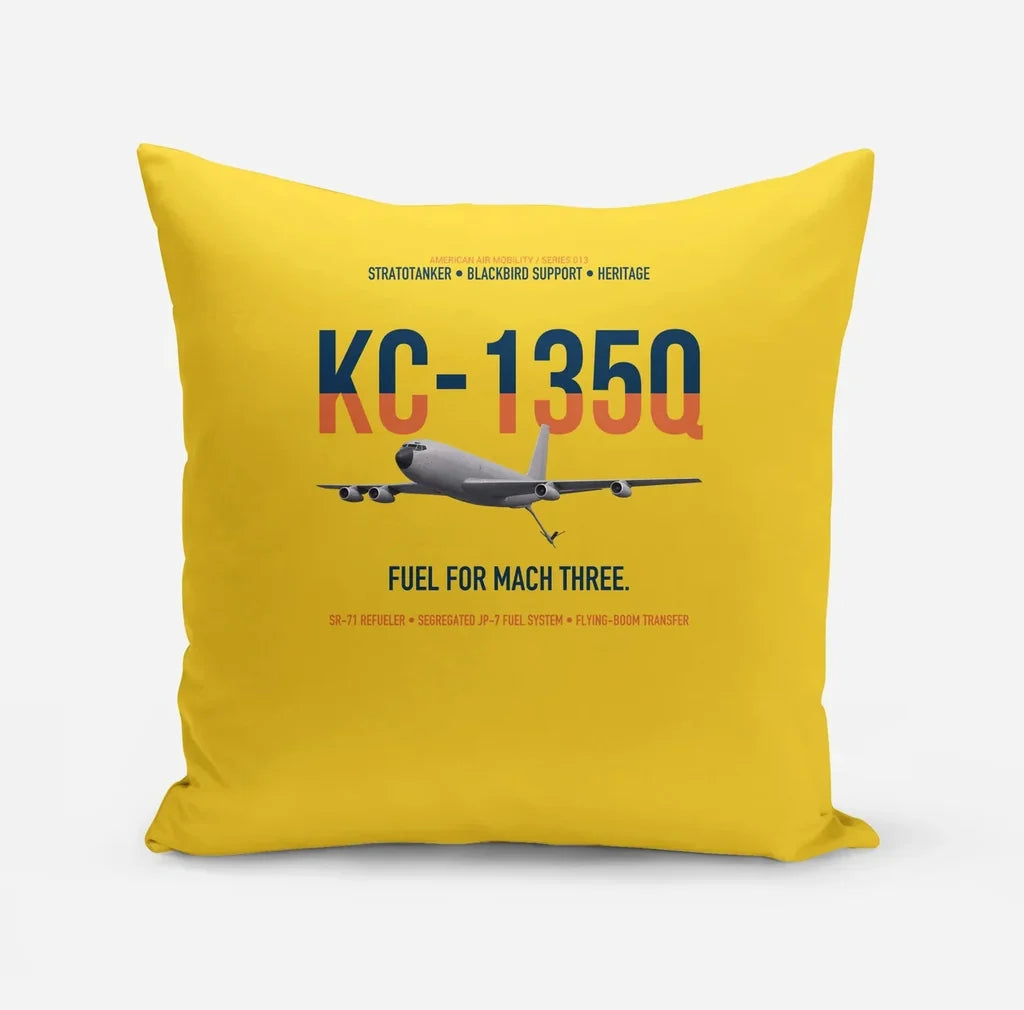 KC-135Q Blackbird Tanker design on yellow pillow