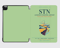 Thumbnail for London Stansted Airport (STN) design on light green ipad tablet case
