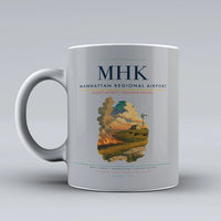 Thumbnail for Manhattan Regional Airport (MHK) airport code design on light gray ceramic mug