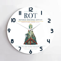 Thumbnail for Rotorua Regional Airport (ROT) design on white no frame wall clock