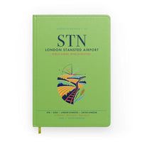 Thumbnail for London Stansted Airport (STN) design on light green notebook