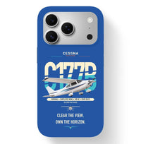 Thumbnail for Cessna 177B Cardinal design on blue magsafe iphone case, for iPhone 17 Pro