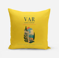 Thumbnail for Varna Airport (VAR) design on yellow pillow