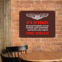 Thumbnail for Flying One Ball Printed Metal Sign - view 3