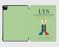 Thumbnail for Lyon-Saint Exupéry Airport (LYS) design on light green ipad tablet case