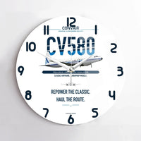 Thumbnail for Convair 580 design on white no frame wall clock