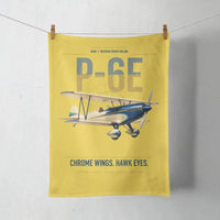 Thumbnail for Curtiss P-6E Hawk design on yellow towel