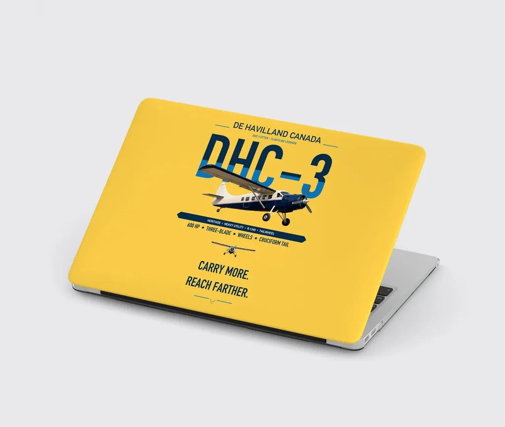 DHC-3 Otter design on yellow MacBook case