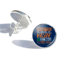 Thumbnail for Airline Pilot Label Earrings - view 3