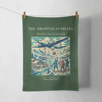 Thumbnail for VINTAGE G4234 - The Dropped Supplies - Designed Towels design on darkgreen