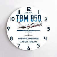Thumbnail for Socata TBM 850 design on white no frame wall clock