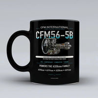 Thumbnail for Mug design on black cfm56 5b