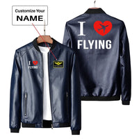 Thumbnail for I Love Flying Leather Jacket - view 3
