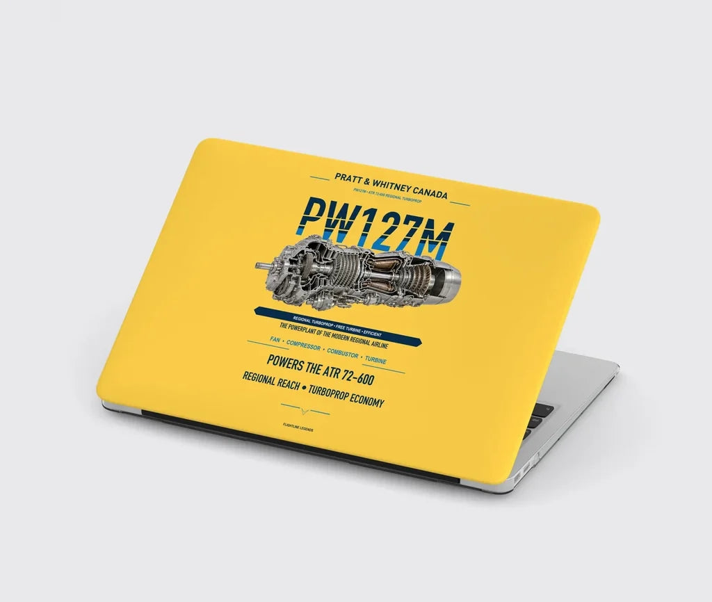 PW127M design on yellow MacBook case