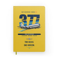 Thumbnail for Boeing 377 Stratocruiser design on yellow notebook