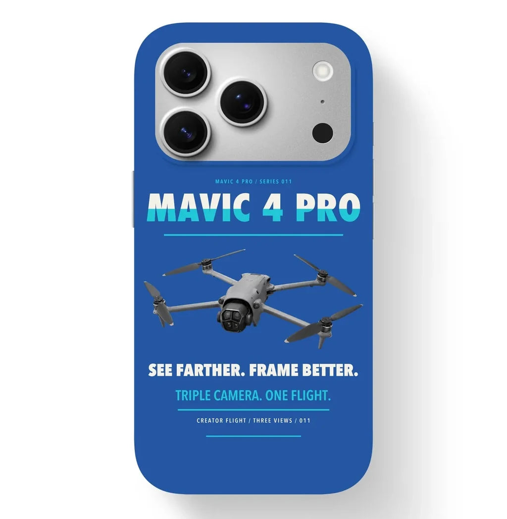 DJI Mavic 4 Pro Case design on blue iphone case