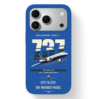 Thumbnail for Boeing 737 MAX 8 design on blue magsafe iphone case
