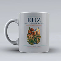 Thumbnail for Rodez–Aveyron Airport (RDZ) airport code design on light gray ceramic mug
