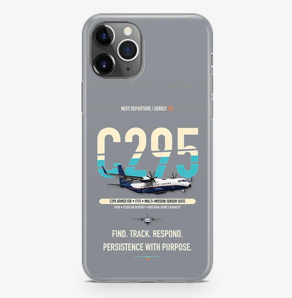 Airbus C295 Armed ISR Case ProMax design on gray iphone case promax