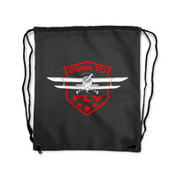 Thumbnail for Born to Fly Drawstring Bag - view 3