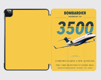 Thumbnail for Bombardier Challenger 3500 design on yellow ipad tablet case