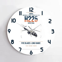 Thumbnail for Airbus H225 design on white no frame wall clock
