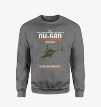 Thumbnail for Bell OH-58D Kiowa Warrior design on gray sweatshirt