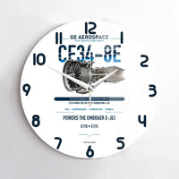 Thumbnail for CF34-8E design on white no frame wall clock