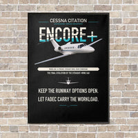 Thumbnail for Cessna Citation Encore+ vertical canvas print - framed - black background