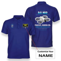 Thumbnail for DJI Neo design on blue polo with custom name badge