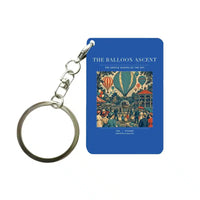 Thumbnail for VINTAGE G4011 - The Balloon Ascent - Designed Key Chain design on blue