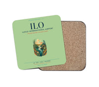 Thumbnail for Iloilo International Airport (ILO) design on light green 1 piece coaster