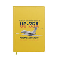 Thumbnail for UC-35A Citation Ultra Rapid Utility Airlift design on yellow notebook