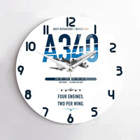 Thumbnail for Airbus A340-500 design on white no frame wall clock
