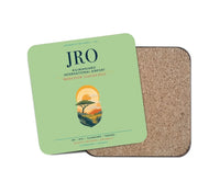 Thumbnail for Kilimanjaro International Airport (JRO) design on light green 1 piece coaster