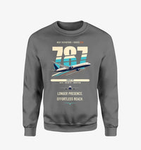 Thumbnail for Boeing 787-10 Dreamliner design on gray sweatshirt