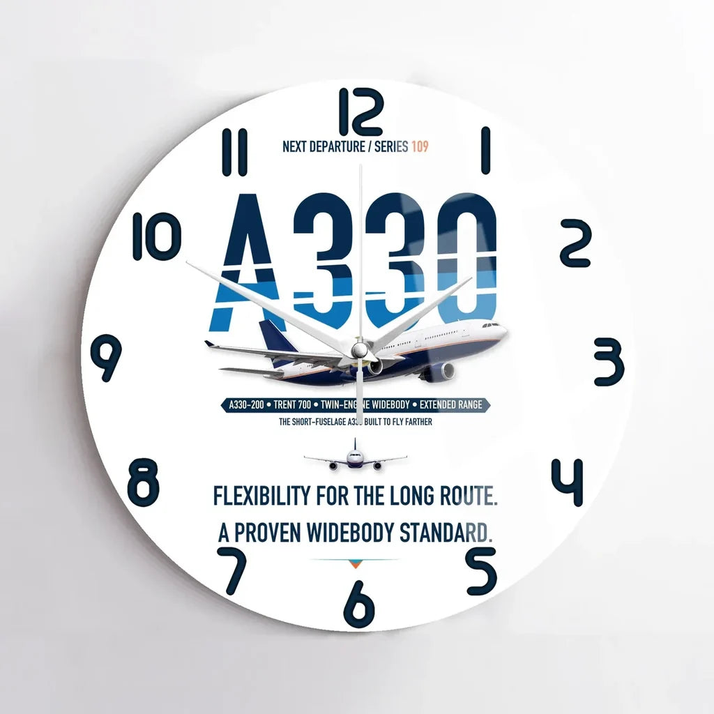 Airbus A330-200 design on white no frame wall clock