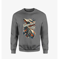 Thumbnail for Airworthiness Lives In The Last Turn design on gray sweatshirt