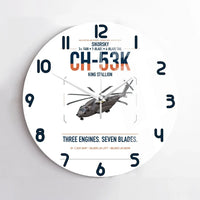 Thumbnail for Sikorsky CH-53K King Stallion design on white no frame wall clock