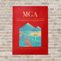 Thumbnail for Augusto C. Sandino International Airport MGA — Managua vertical canvas print - no frame - red background