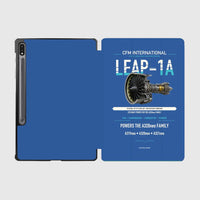 Thumbnail for CFM LEAP-1A design on blue samsung tablet tablet case
