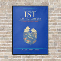 Thumbnail for Istanbul Airport IST - Canvas Framed - Blue