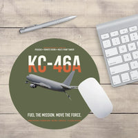 Thumbnail for KC-46A PEGASUS design on green army round mouse pad